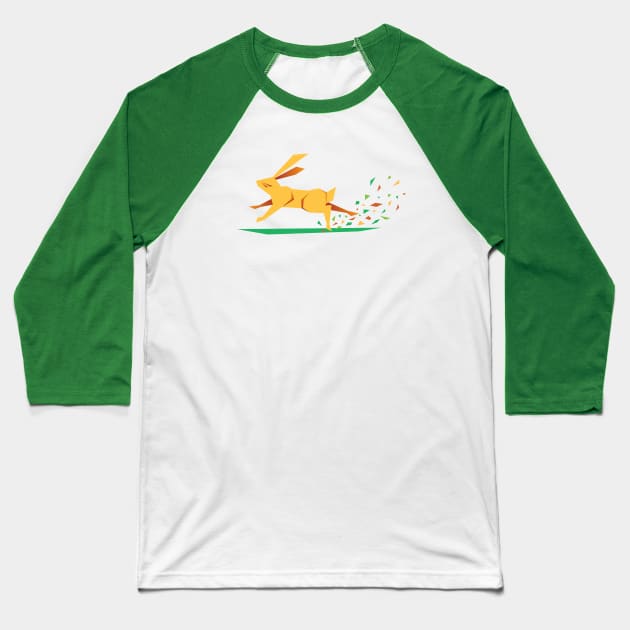 Golden Hare Baseball T-Shirt by aglomeradesign